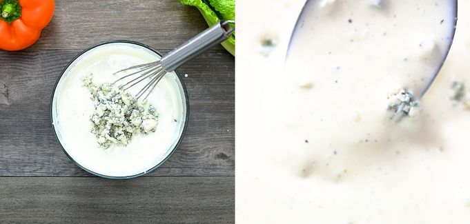 whisking the ingredients together