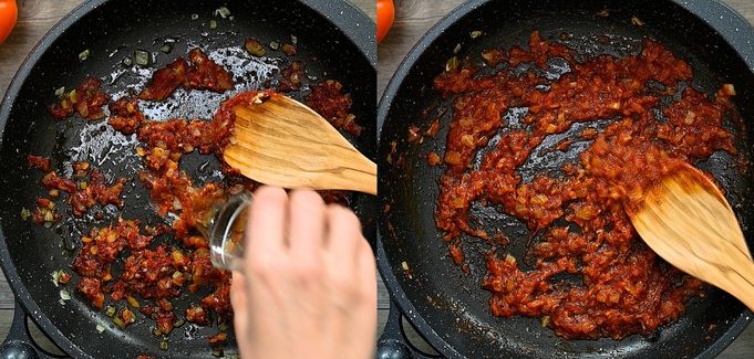 adding vodka to the sauce