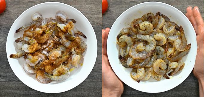 seasoning the shrimp